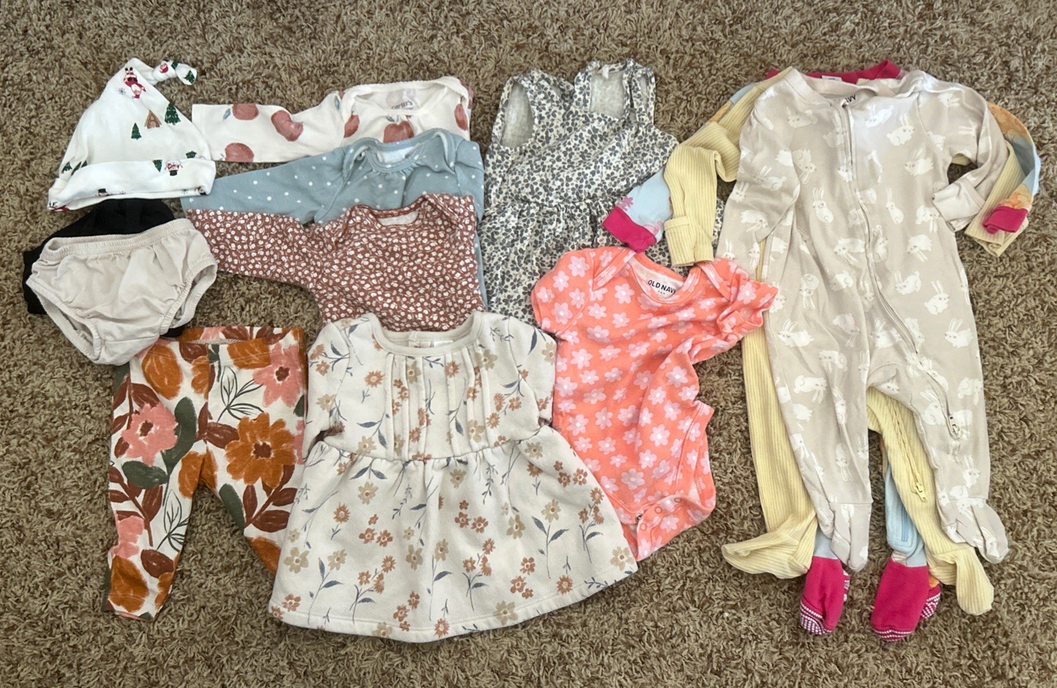 Carter&rsquo;s & Others Infant Girls Clothing Lot of 13 Size 3 and 3-6 months