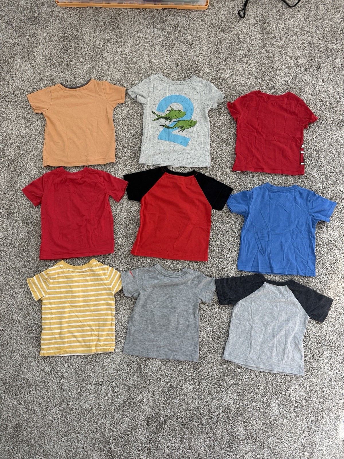 Hot Wheels Disney Dr. Seuss Toddler Boys 2T Graphic T-Shirt Lot 9pc Cotton Blend