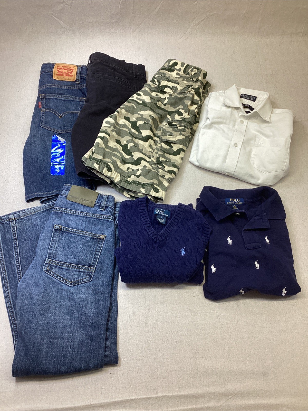 Boys 10/12 Summer Spring Clothing Bundle 7 Pieces Shorts, Shirts , Vest, Pants