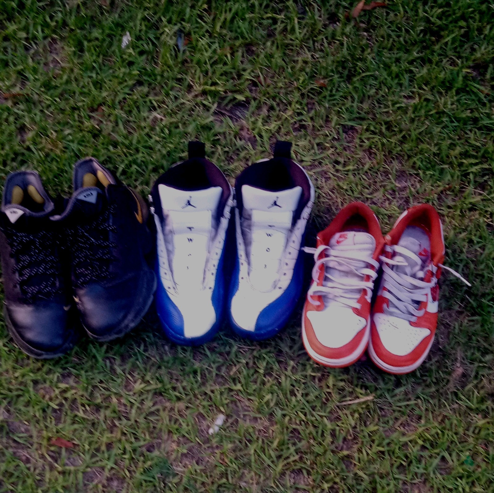 Jordan & Nike Baby Boy Leather Sneakers Lot of 3 Solid Black