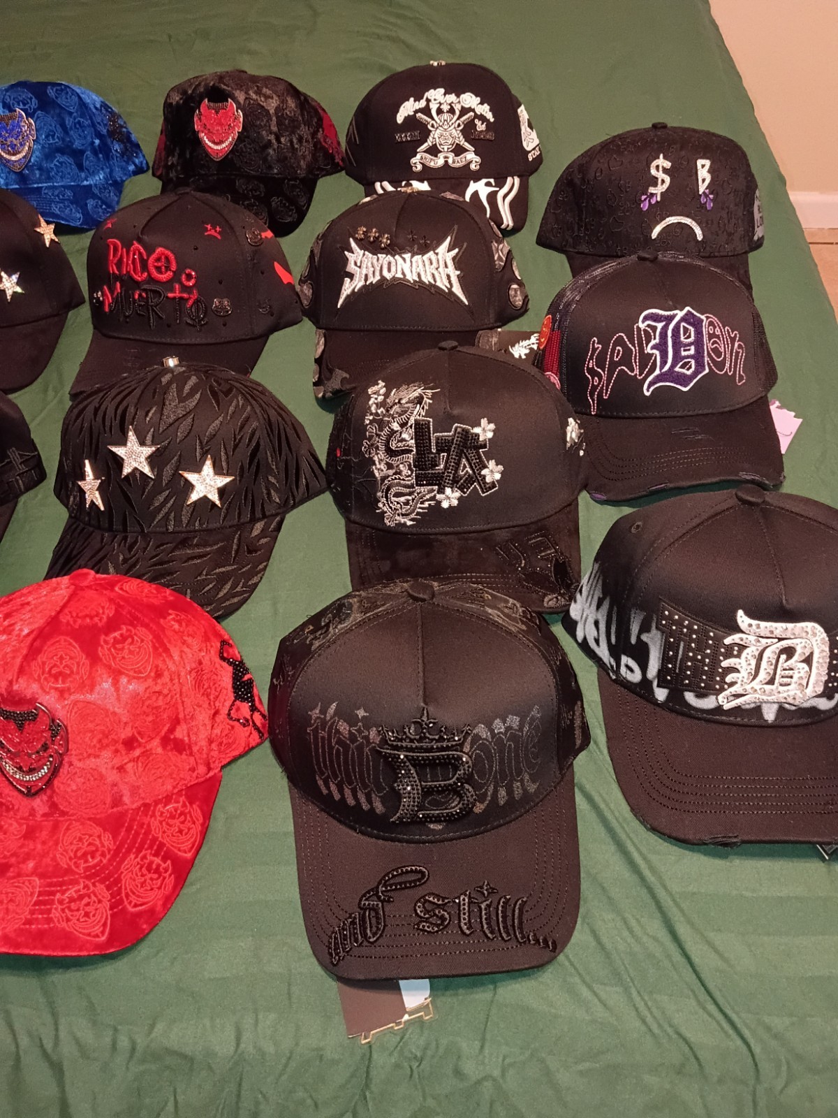 Mixed Lot Graphic Logo Baseball Caps/Hats, Cotton, Unisex Adults, One Size