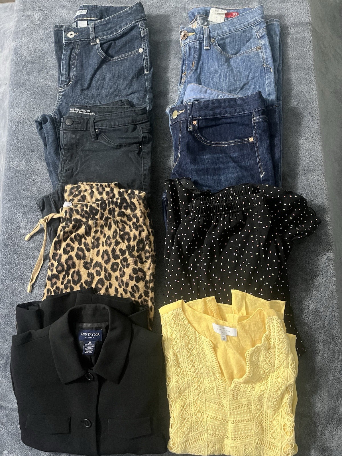 Lot of 8 Womens Petite Sz Small PS (4P-6P) Assorted Top Blazer Skirt Jeans