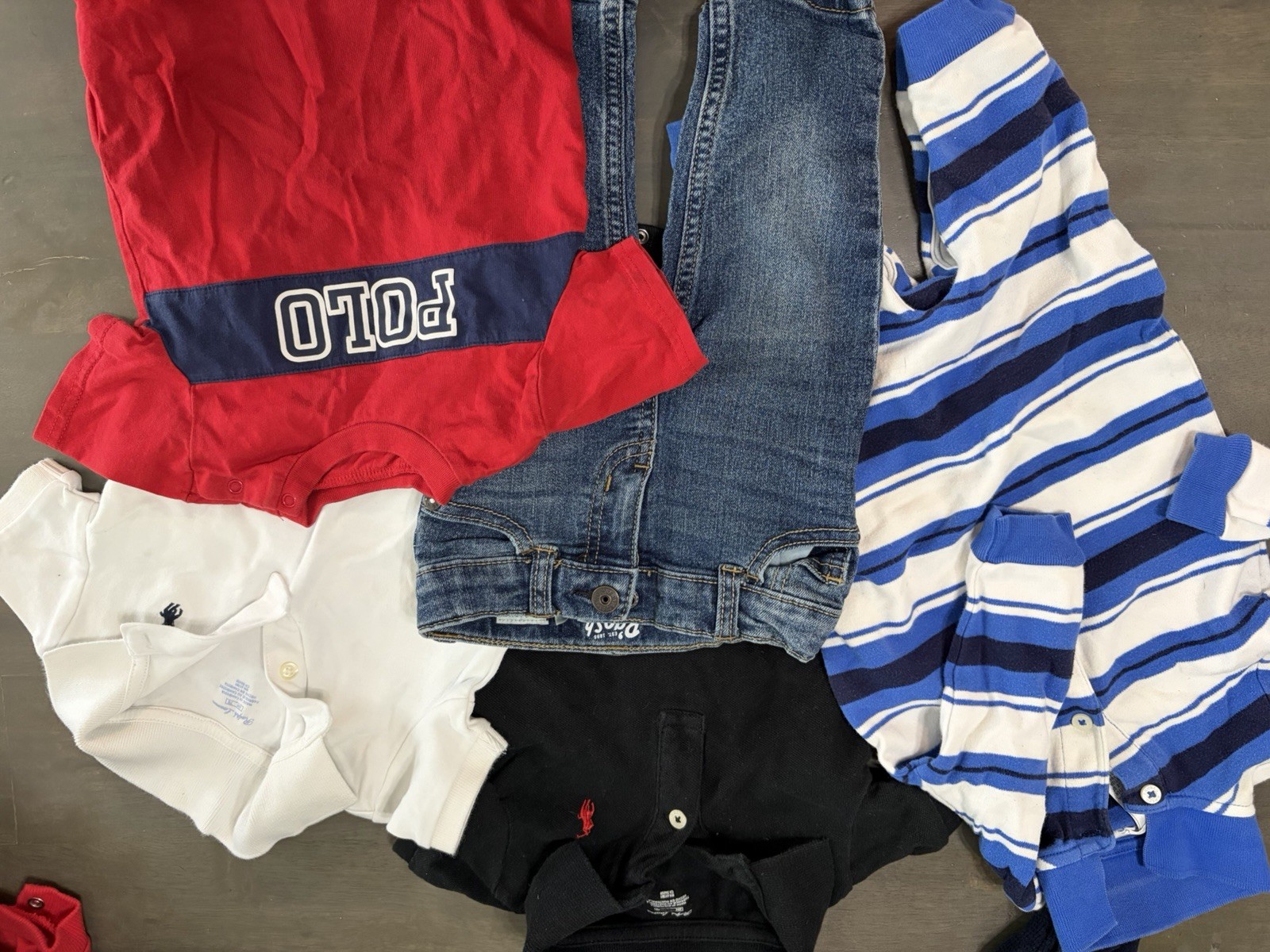 Polo Ralph Lauren OshKosh B&rsquo;gosh Baby Boy 6M 5pc Lot Shirts Polo Jeans (#168)