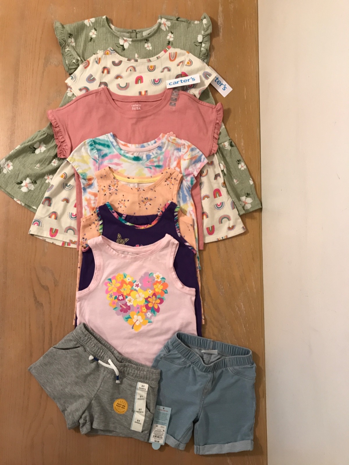 Carter&rsquo;s, Cat & Jack, Others Girls Clothing Lot of 9 (3 New) Size 5T