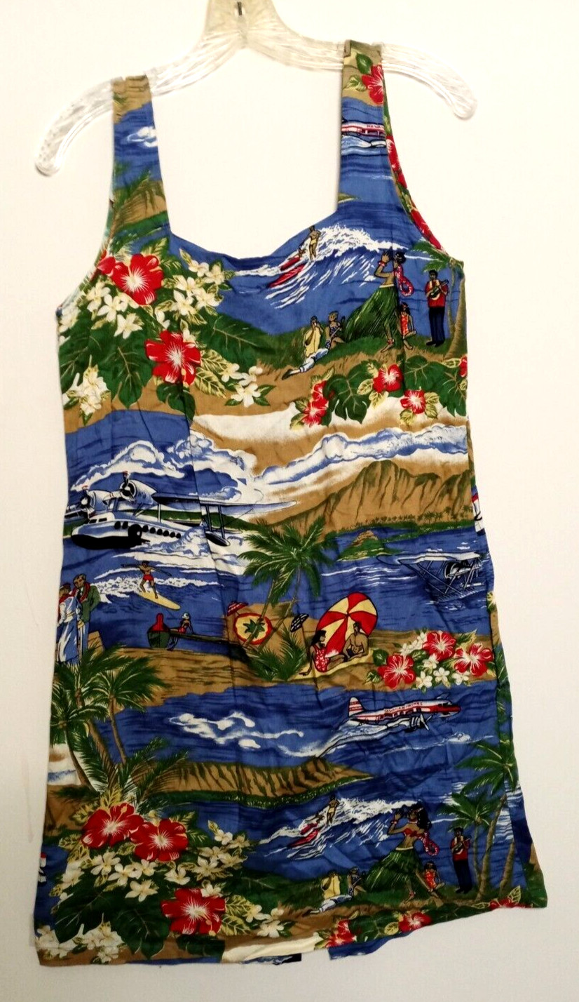 Womens Dress Knee Length-Hawaiian Theam -By Kosi Bali–100% Rayon