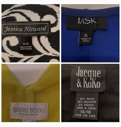 Lot Womens clothes 2 blouses 2 dresses size XL Flowy boho formal casual travel
