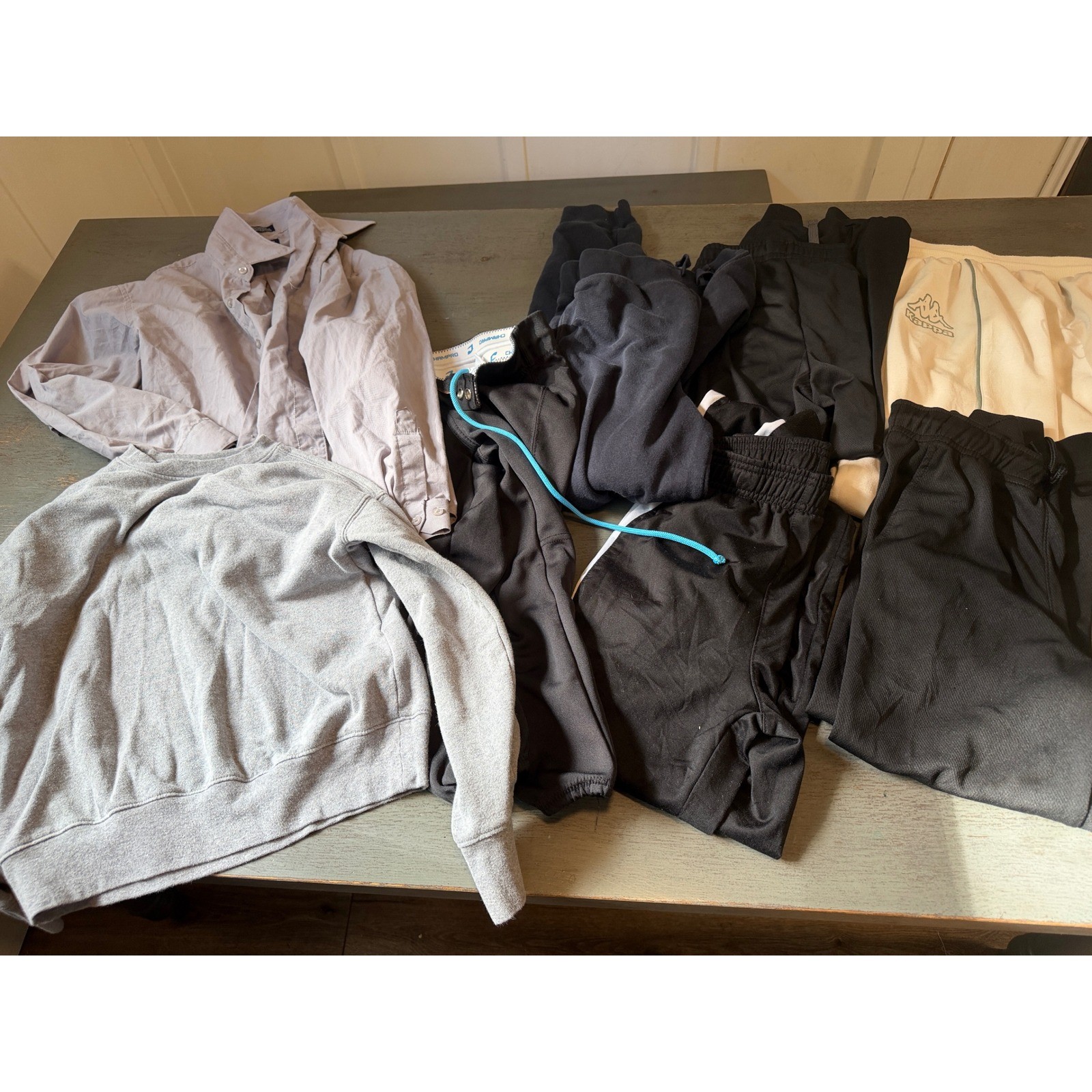 Boys Clothing Lot 13pc Size L 10-12 Tommy Hilfiger Kappa Pants Shirts Sweatshirt