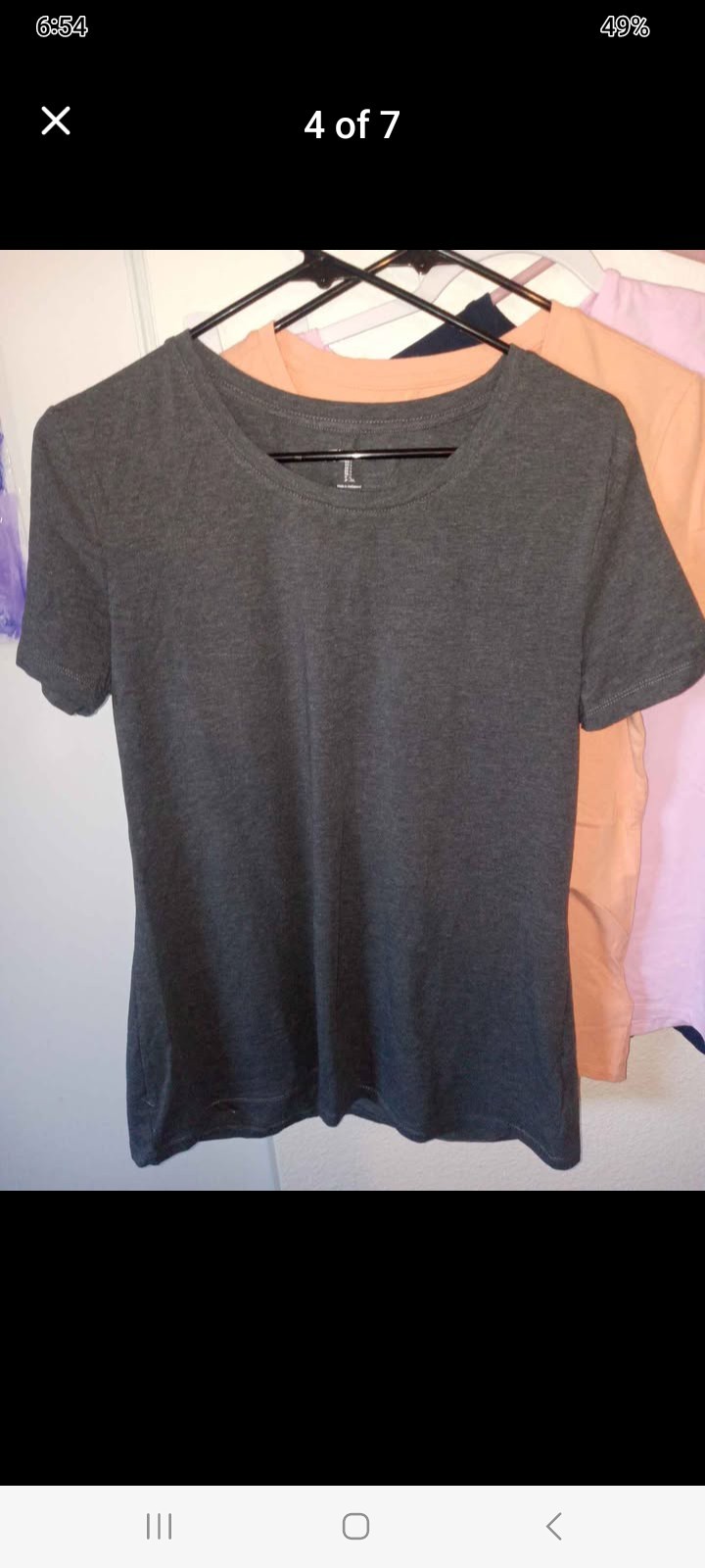 Amazon Essentials 6-Pack Solid Crew Neck Cotton T-Shirts, Size L, Multicolor