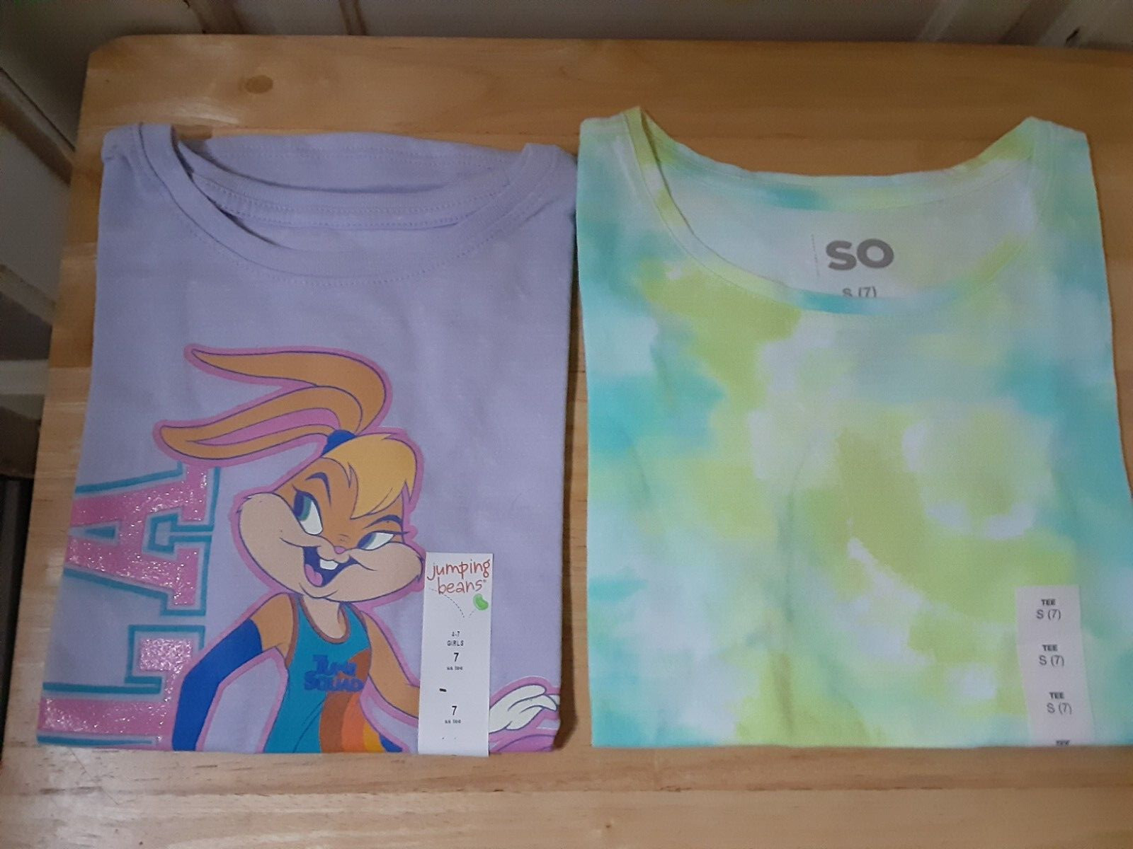 Jumping Beans & So (TWO) Girls T-Shirts Size 7 NEW WITH TAGS