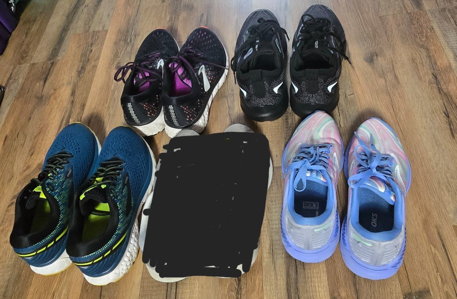 Lot of 4 Assorted BROOKS Running Shoes Various Womens Sizes