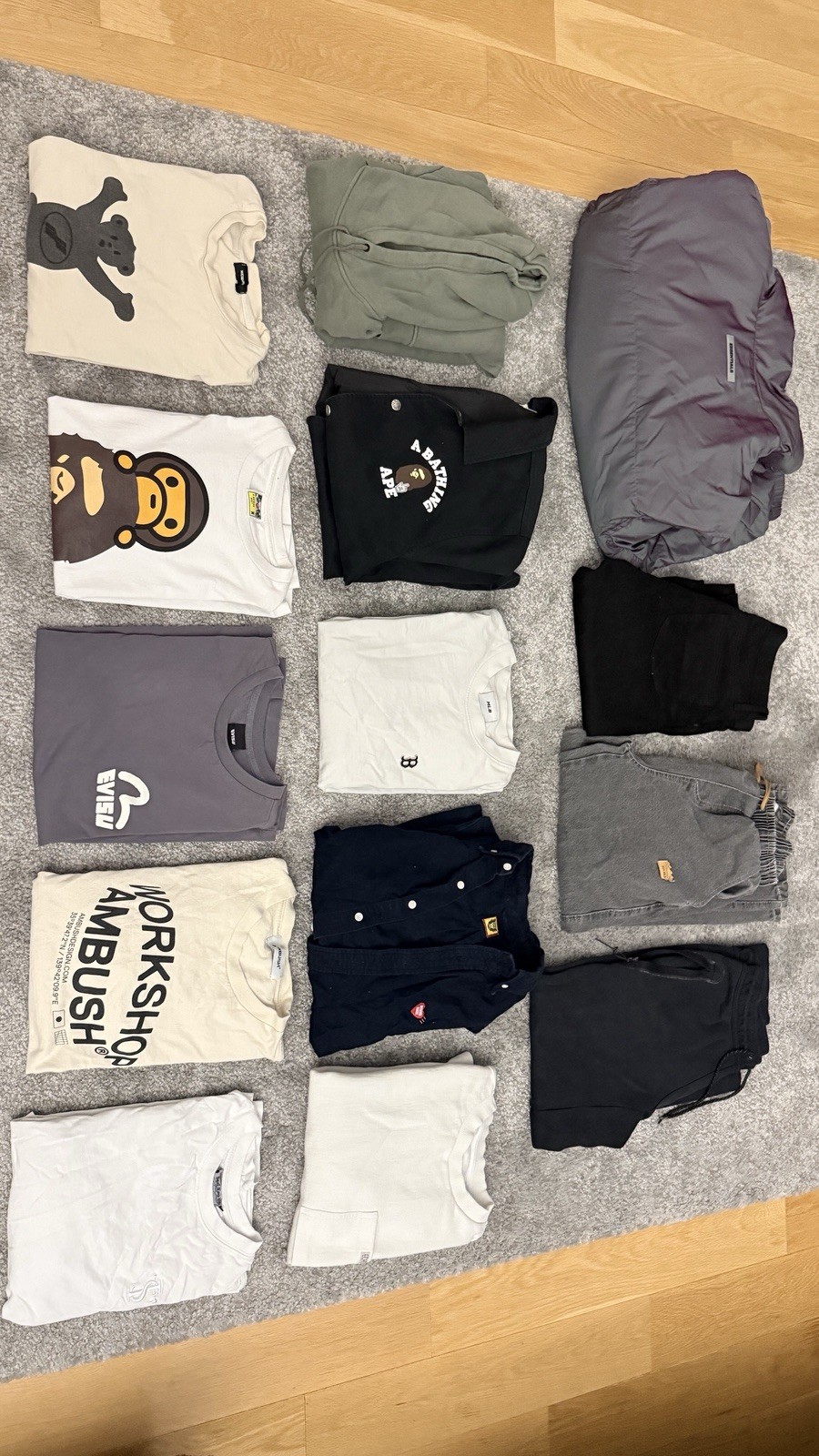 Streetwear Bundle (M) – BAPE, AMBUSH, Arc’teryx – 10+ Pieces, Great Condition
