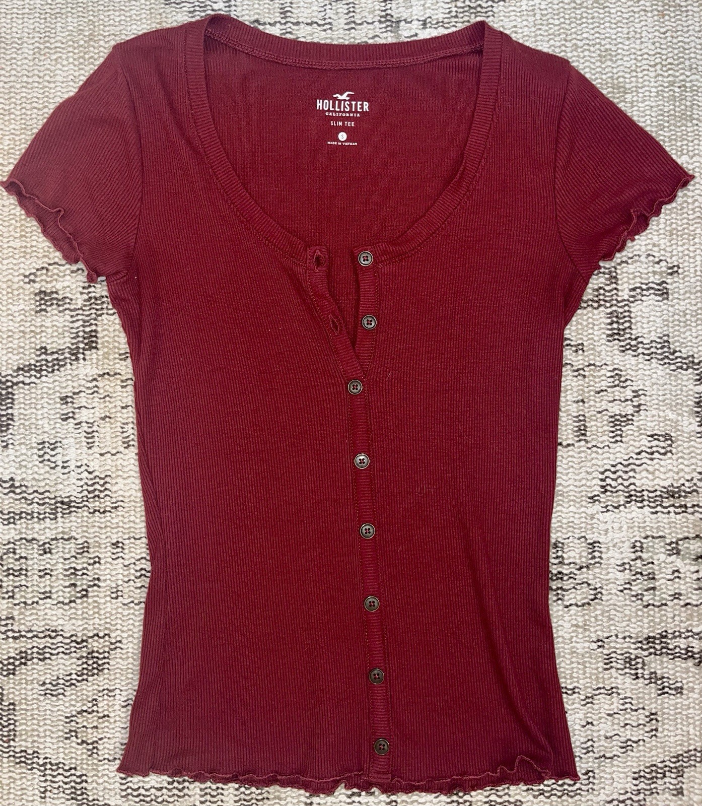 Hollister Women’s Size S Solid Mixed Lot Tops & Tank Navy Burgundy Black