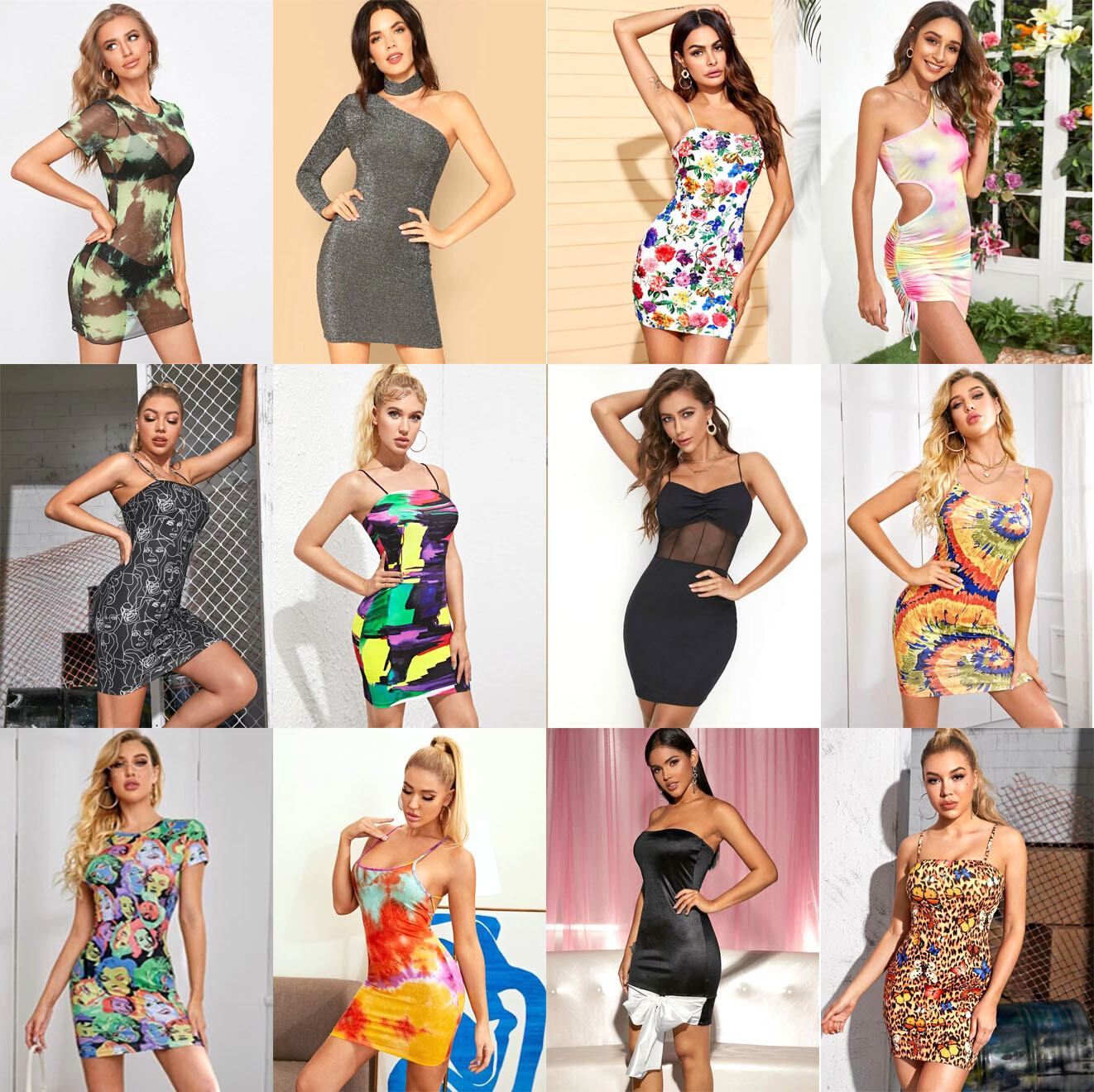 Lot 20 Pcs Women Summer Sun Dresses Tops Bottoms Rave Bikini Lingerie S M L XL