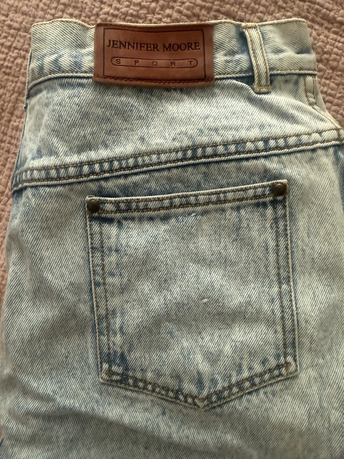 80s 90s VNTG Women’s Nylon Jacket & Light Wash Blue Denim Mom High Rise set