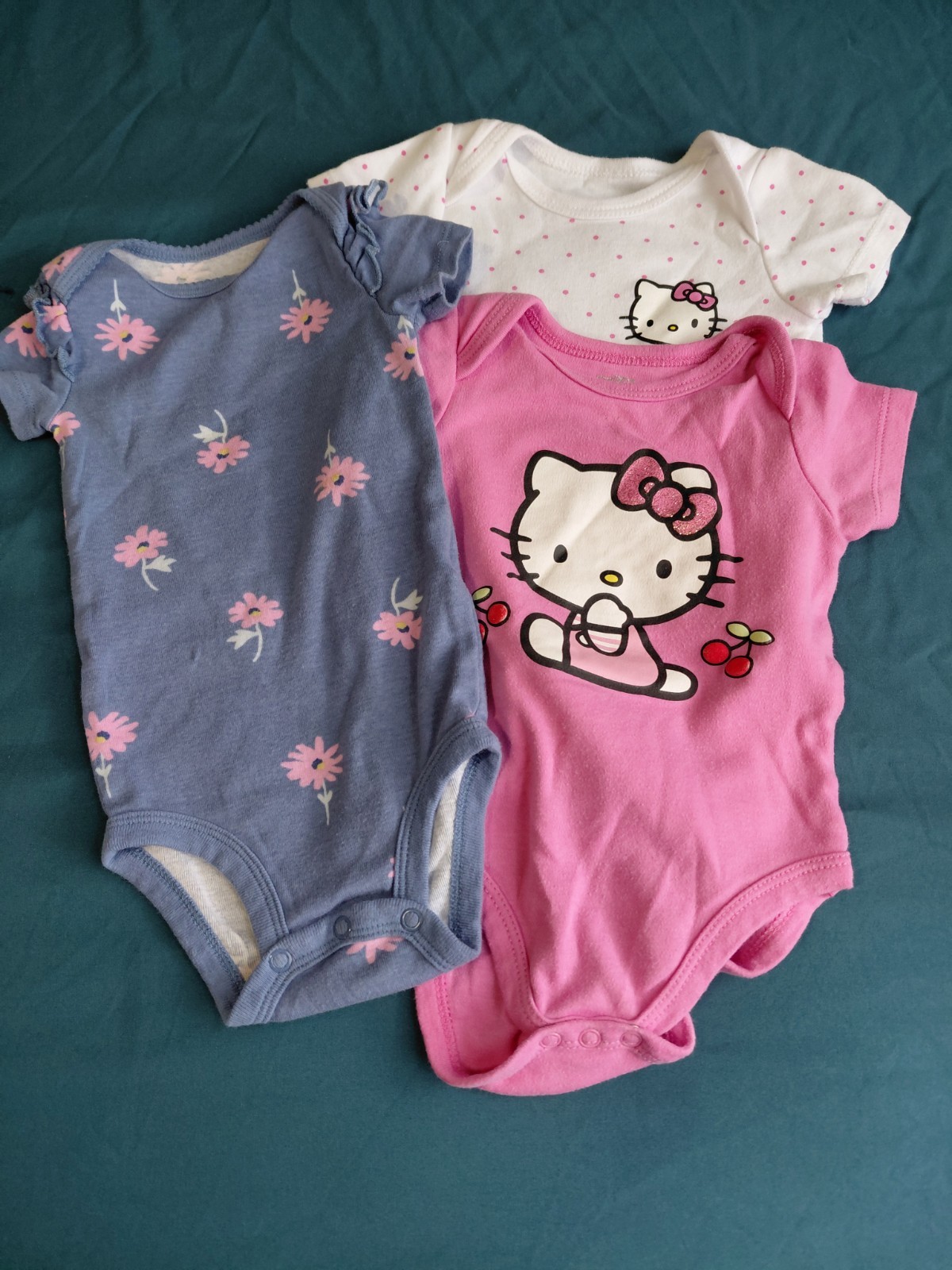 Carter&rsquo;s Hello Kitty Baby Girl Clothing Lot 6-9M 12M Multicolor Floral Cotton