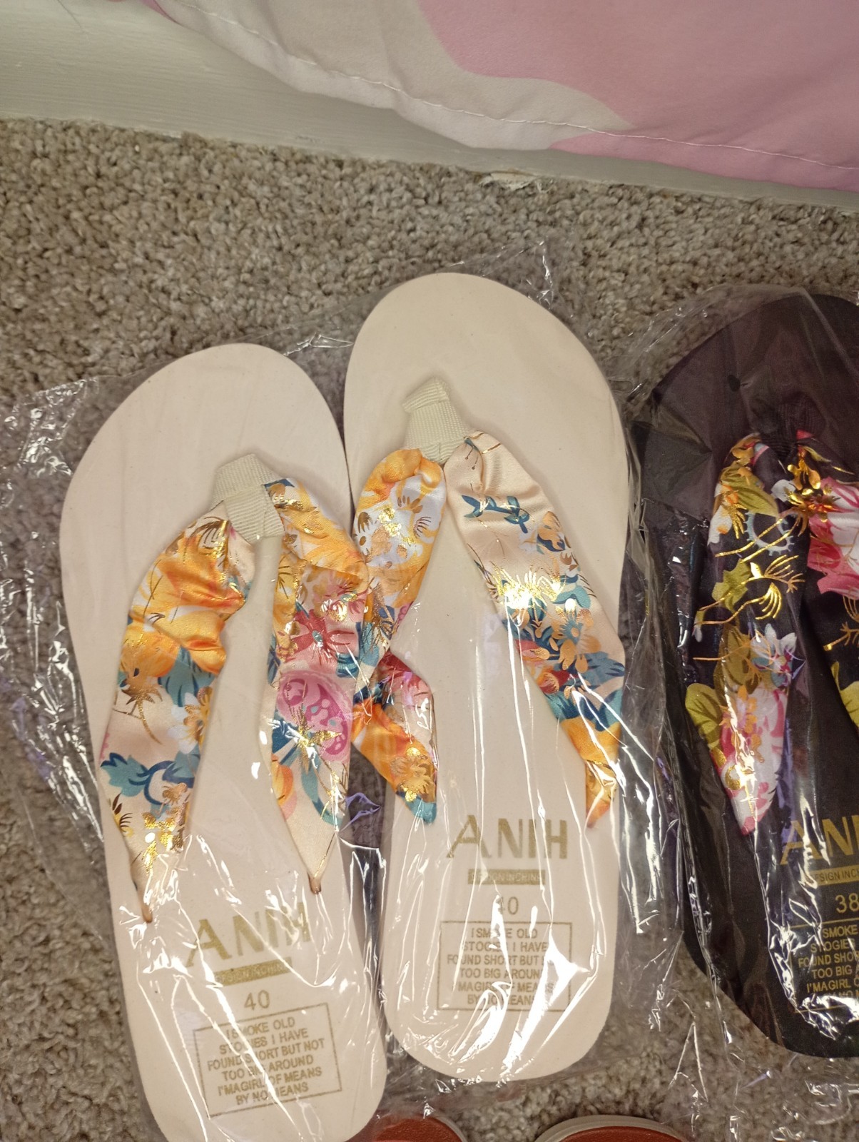 Household ANIH Fashion Mixed Lot Leather Slides Sandals Slippers 38-42