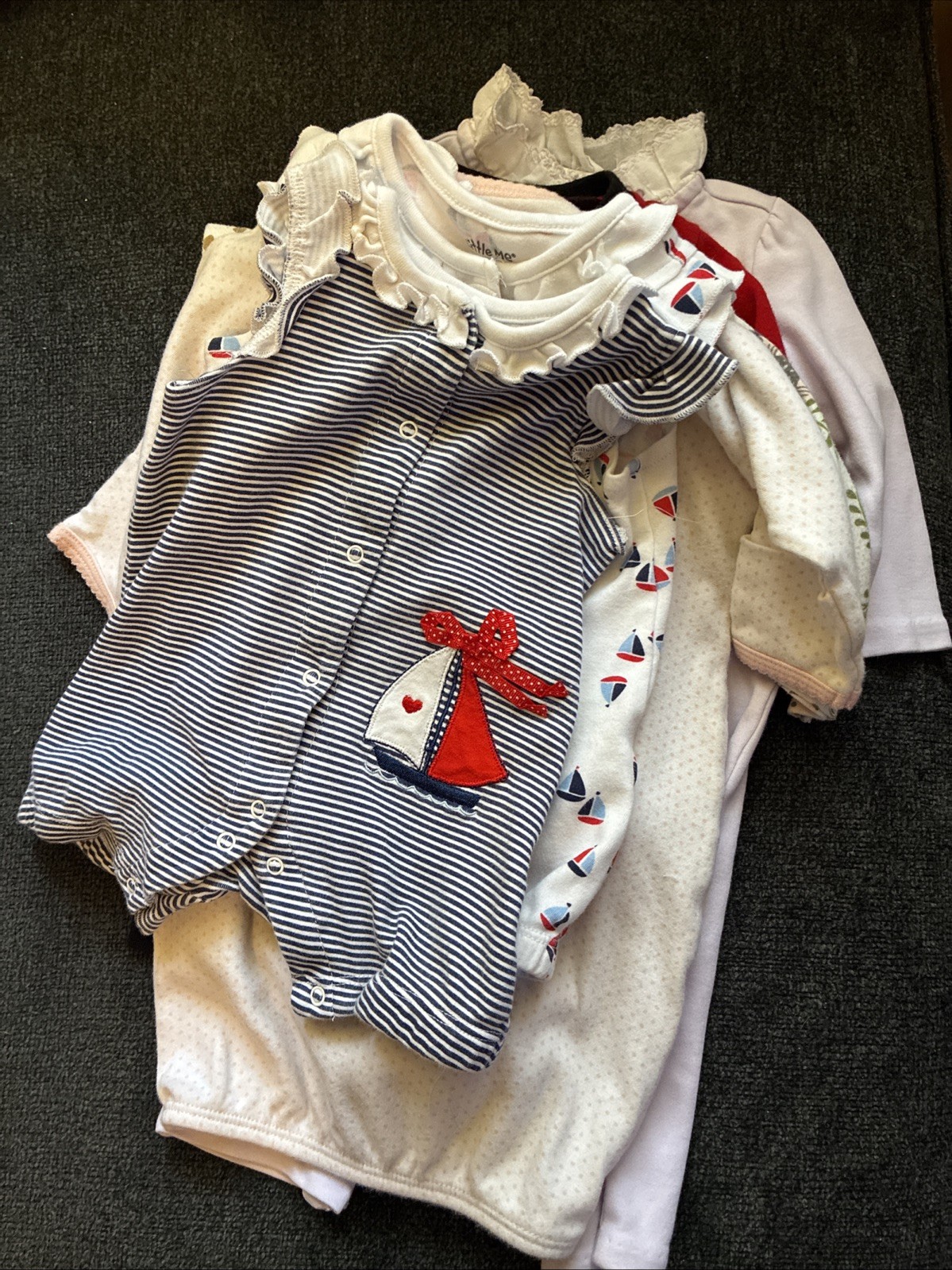 Lot Of 12 Pieces Assorted Baby Girl Clothes Size 0-3 And 3-6 Months