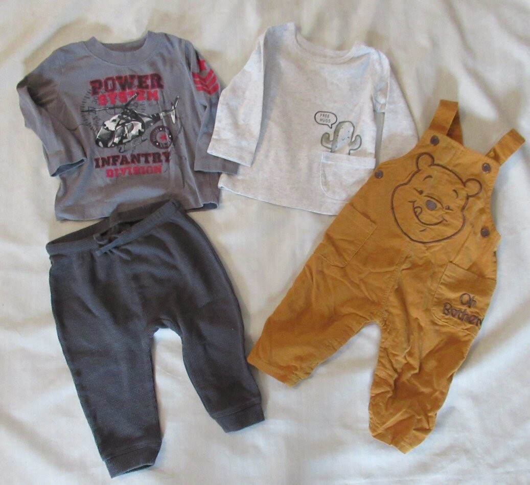 Baby boy lot 4 Mix ,Disney Baby, Jumping Beans & More size 12 mos