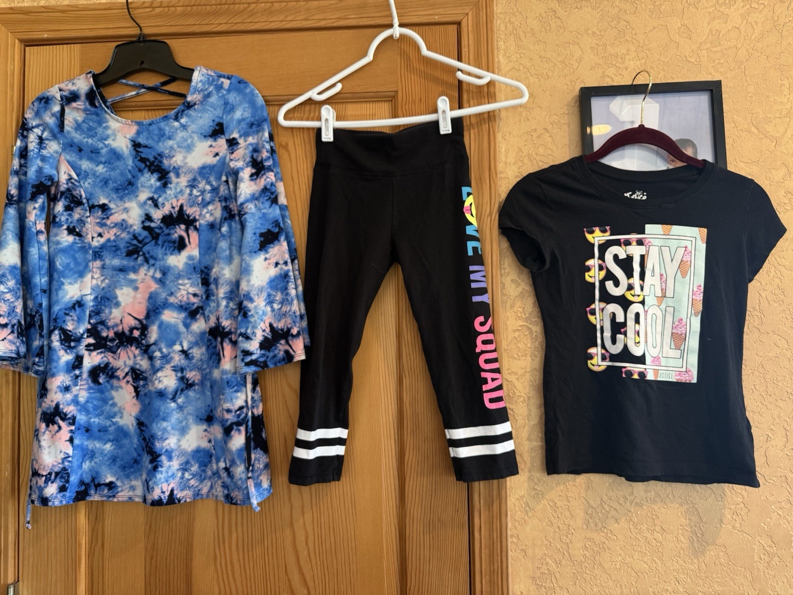 Justice Girls Clothing Lot of three Size 8. Dress, leggings, top