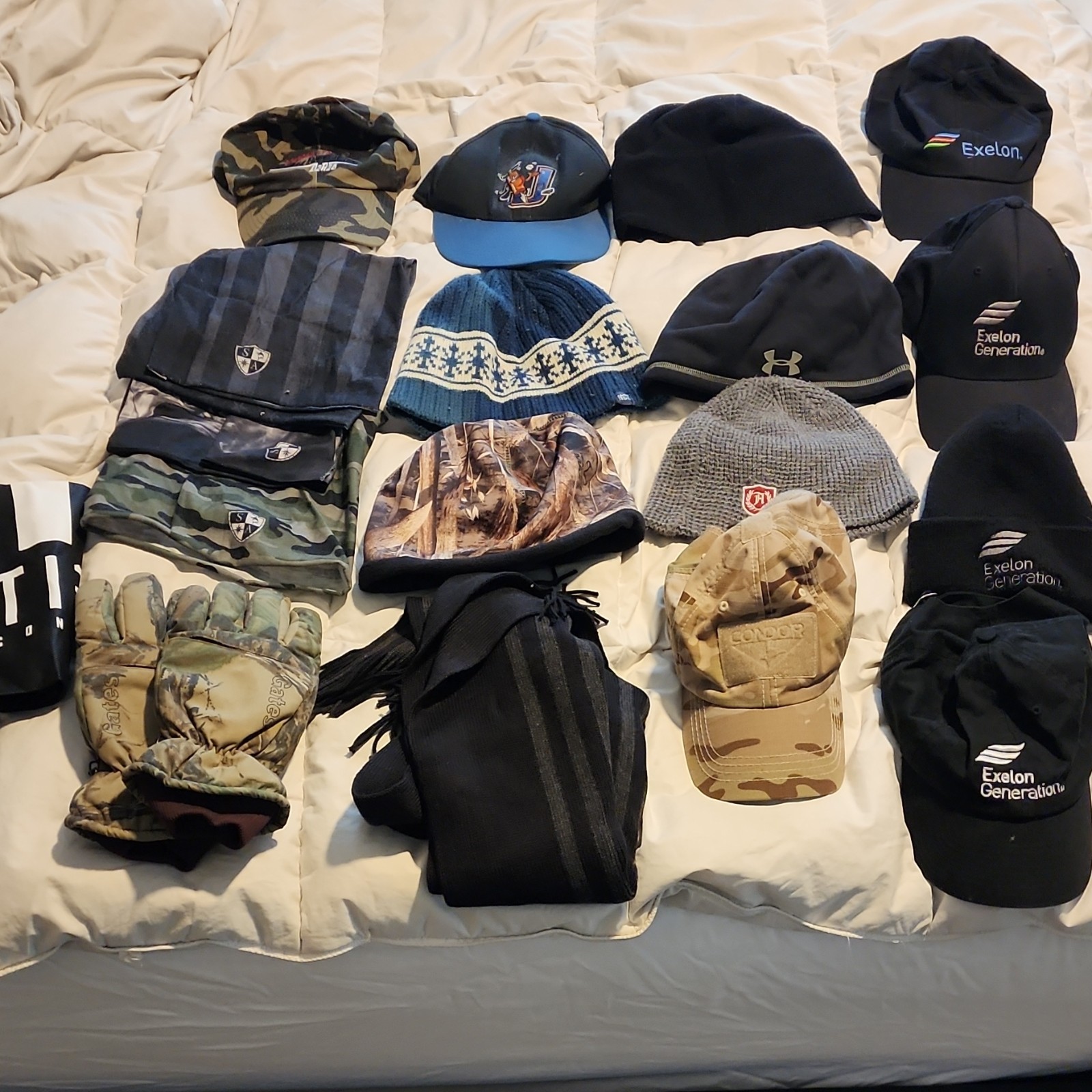 Exelon Under Armour Condor Winter Hats Gloves Scarves Unisex Lot