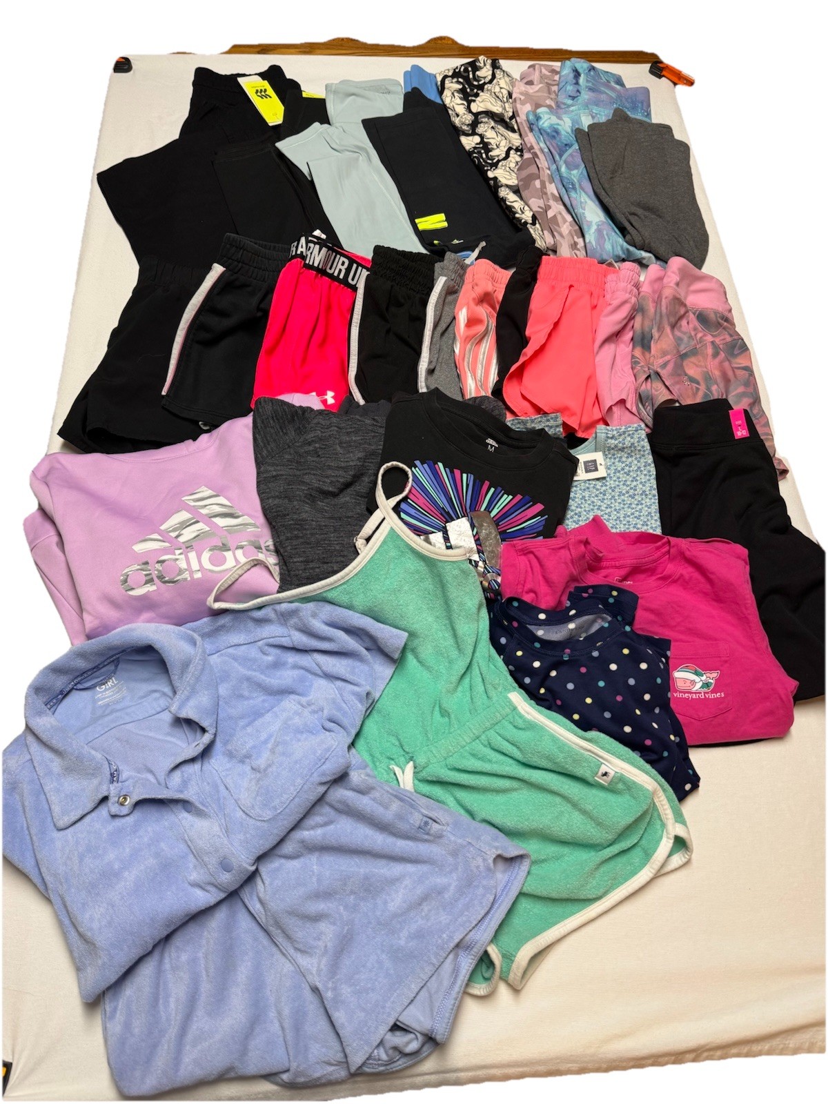 Girls 27 Pc Kids Lot Of 8 10 12 Large Clothes Shorts Shirts Sweatshirts legging