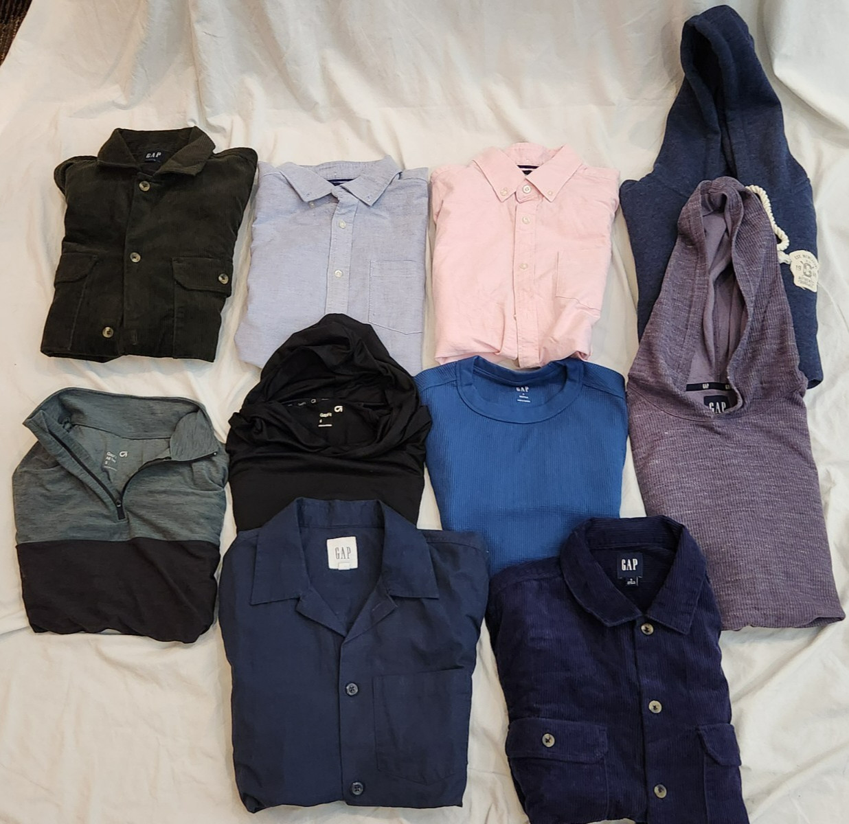 Lot Of 10 Gap Tops, Hoodies, Button Down Shirts and Sweatshirts Men&rsquo;s S and XS