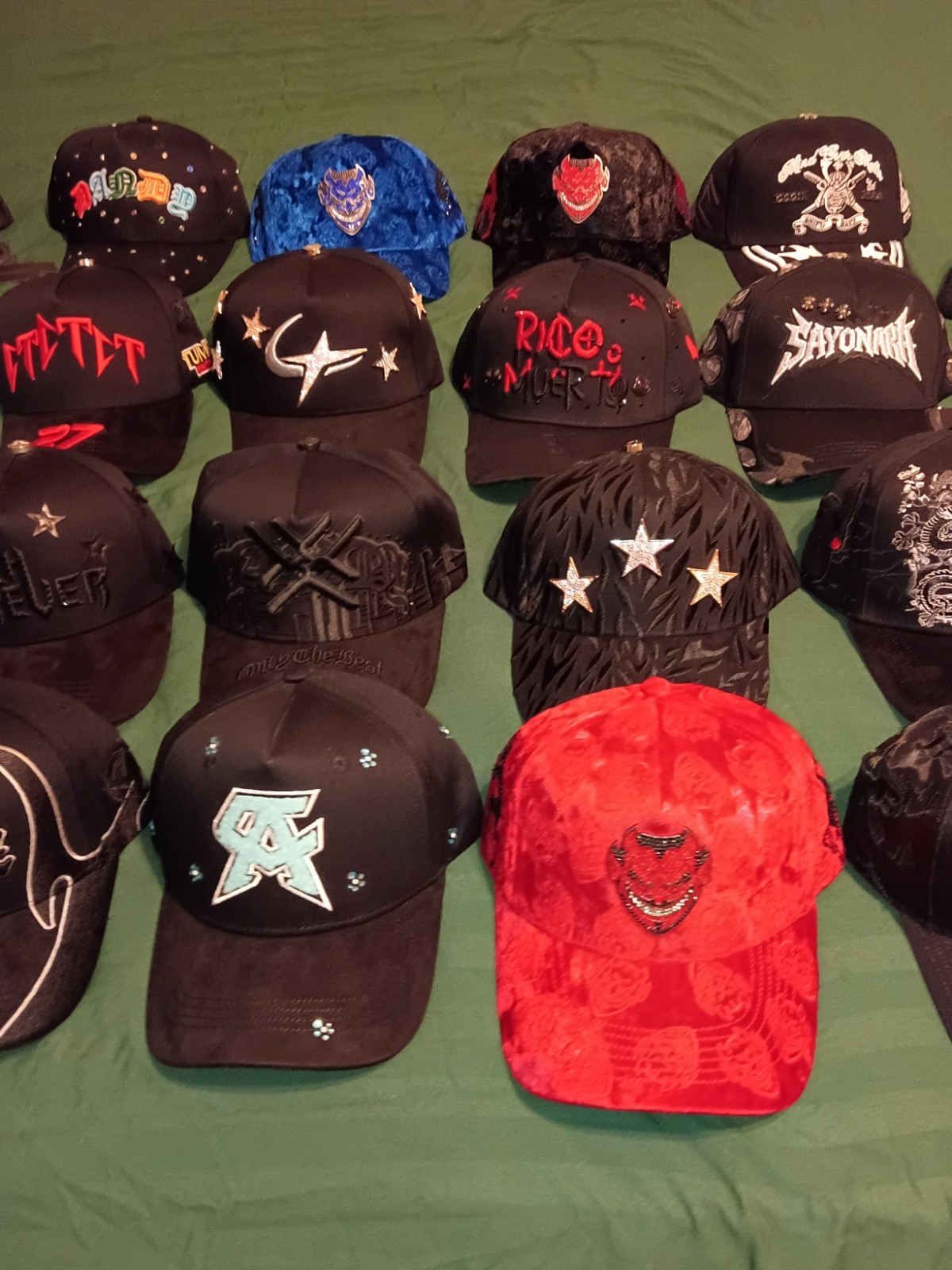 Mixed Lot Graphic Logo Baseball Caps/Hats, Cotton, Unisex Adults, One Size