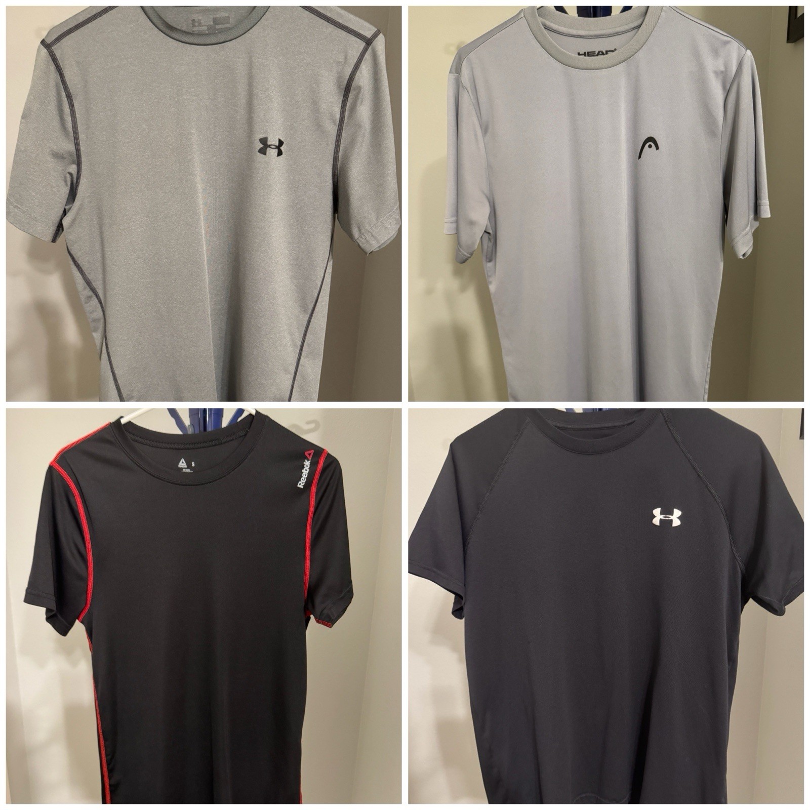 A Lot Of 4 Young Men Size S T-shirts (Under Armour, Head…)