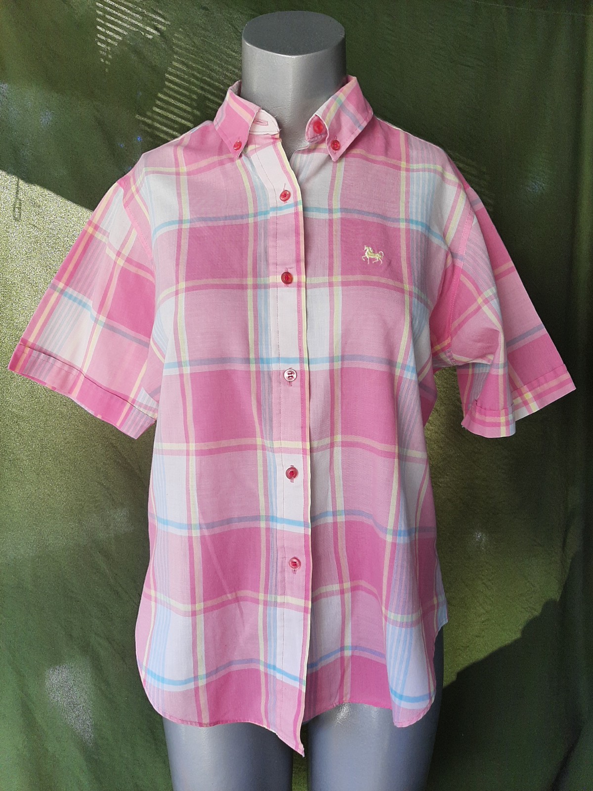Lot Of 3 Western Style Plaid Button Up Tops All Size S