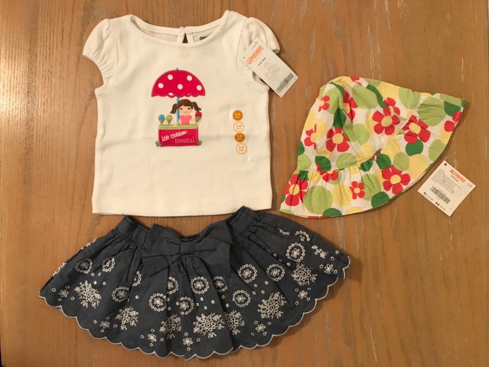 Gerber, Gymboree, Others Infant Girls Clothing Lot of 17 (3 New) Size 3-6 Months
