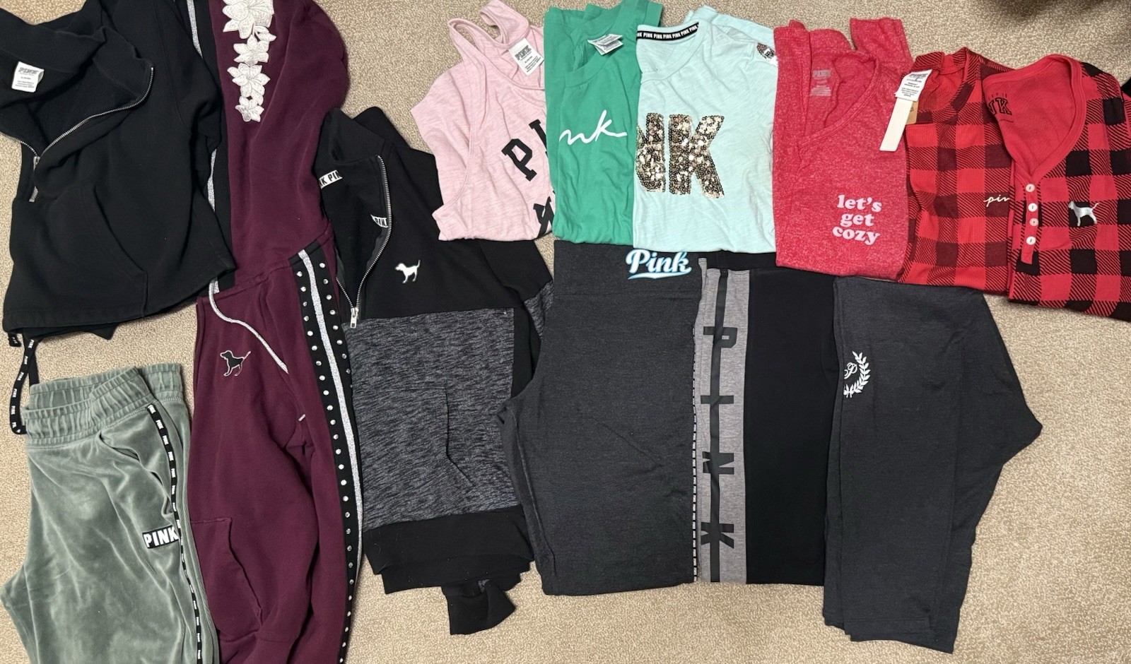 Victoria&rsquo;s Secret VS PINK Bundle Lot of 13 Sweatpants Tank Top Leggings ETC.