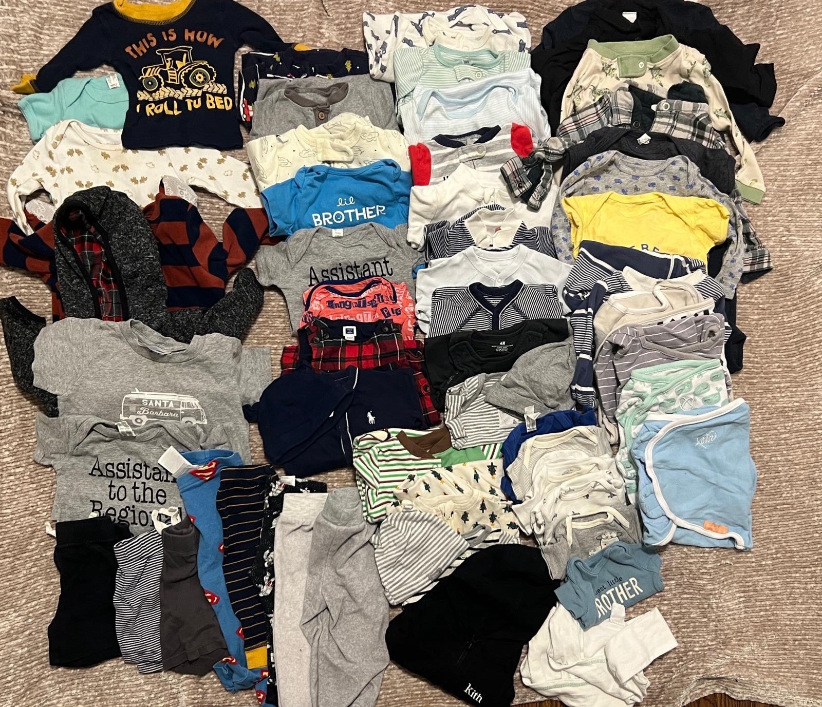 Polo Ralph Lauren Baby Boy Clothing Lot Cotton Blend Striped Plaid Graphic
