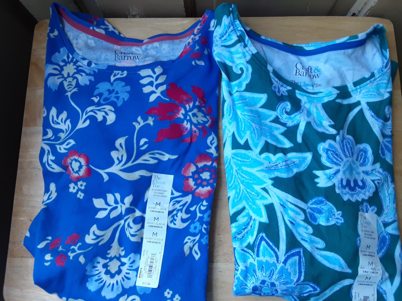 Croft & Barrow Woman&rsquo;s Lot (TWO) Classic Tee&rsquo;s Size Medium NEW WITH TAGS
