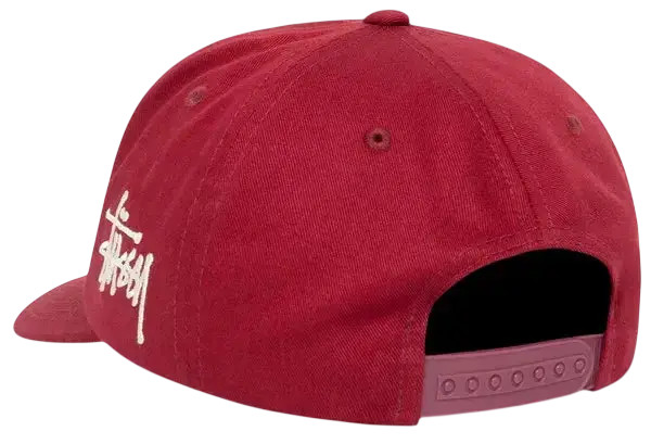 Stussy Mid Depth Gothic Chenille S Snapback Wine
