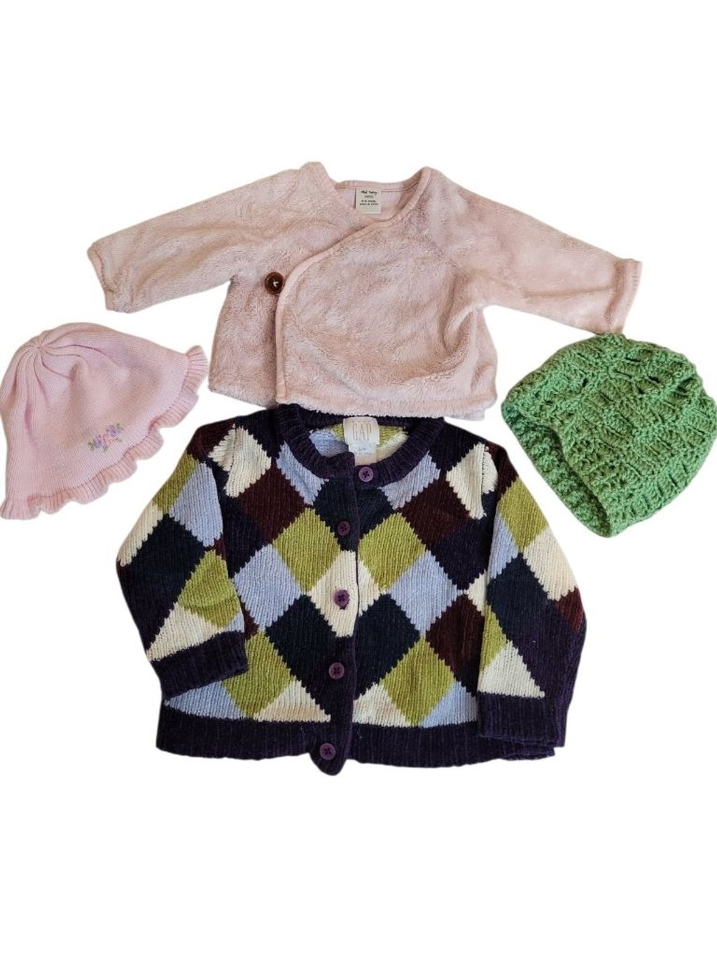 Baby Gap Vintage Argyle Cardigan Old Navy Jacket Bundle 3-12M