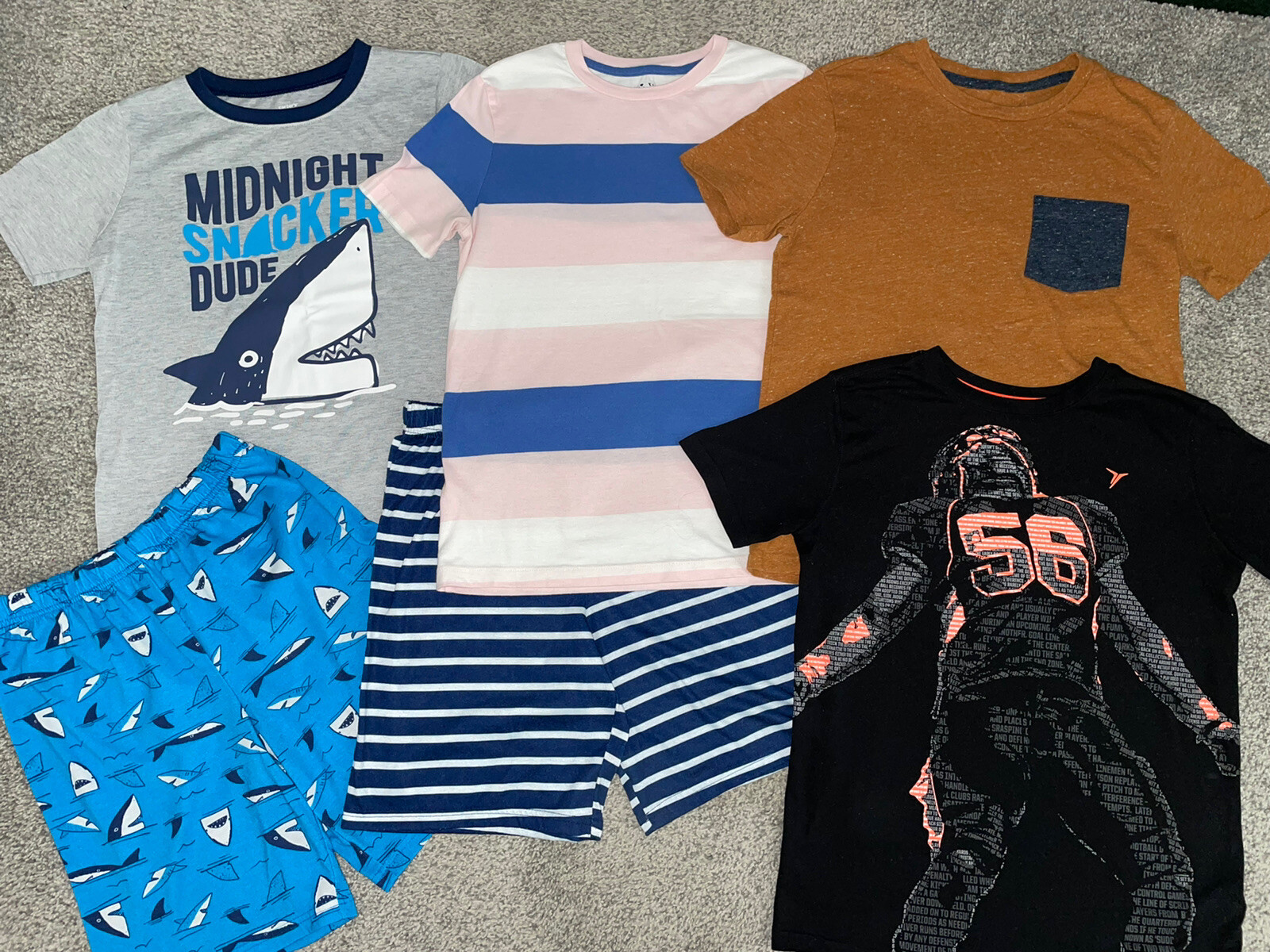 EUC Carter&rsquo;s Old Navy Boy&rsquo;s Size 10 12 lot pajamas t-shirts