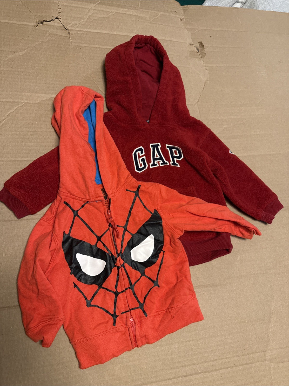 Baby Boys Sz 18/24 Months Lot Of 2 Hoodies (Gap & Spiderman) Mix N Match – I