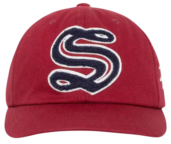 Stussy Mid Depth Gothic Chenille S Snapback Wine