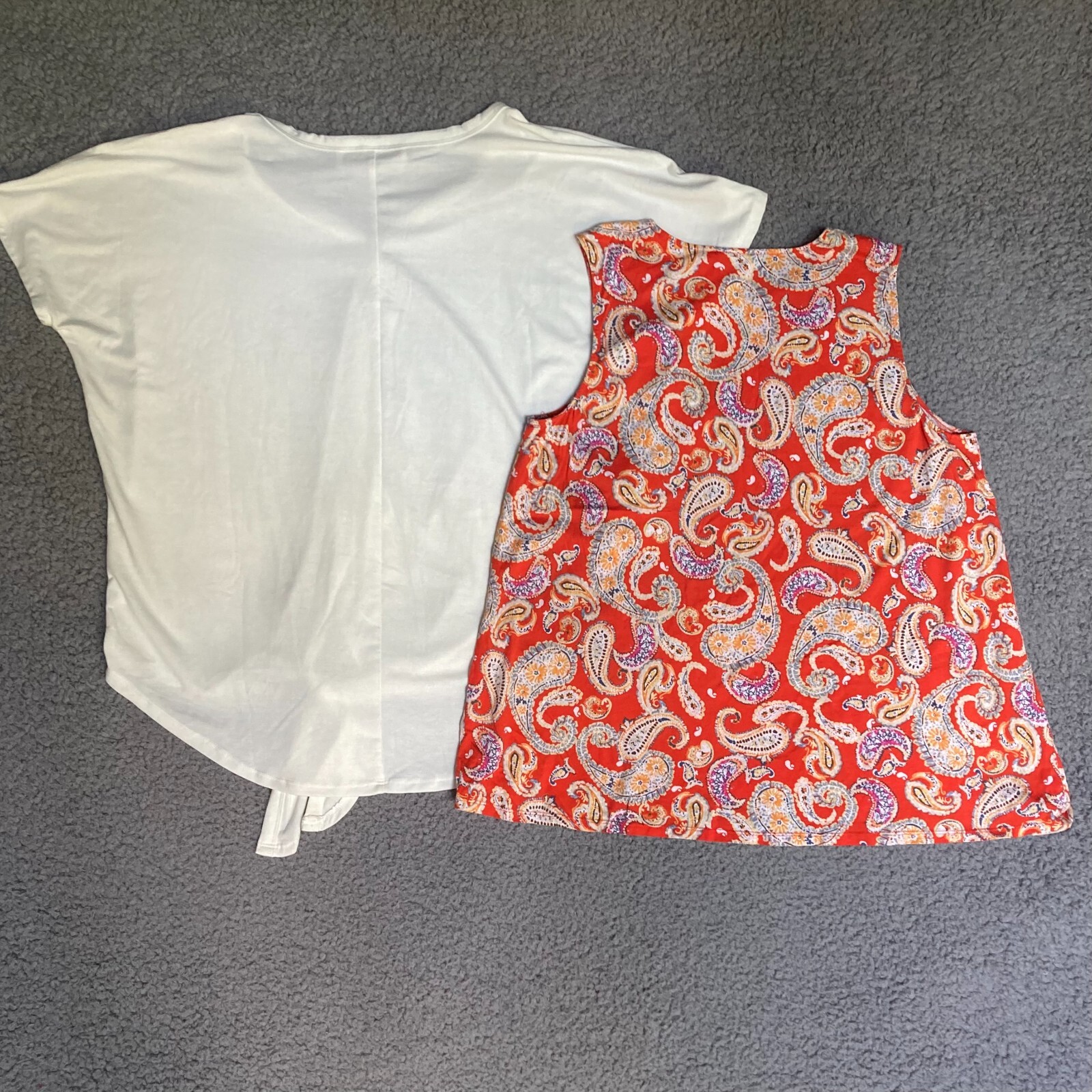 J Jill Paisley Tank Tie Waist Button Up Adorn It Tops Bundle Lot Womens L