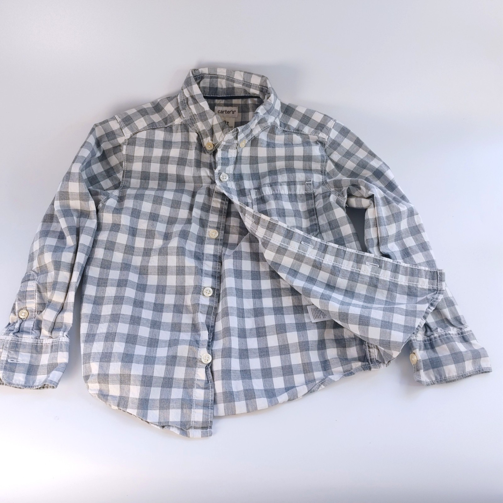 Toddler Boys 3T Lot Of 3 Long Sleeve Collared Shirts Carter&rsquo;s & Baby Gap