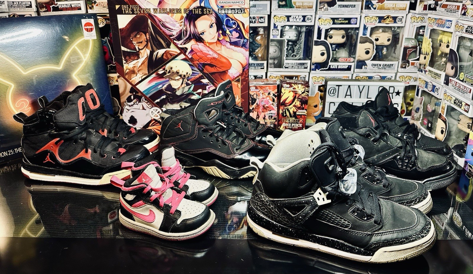 Large Jordan Shoe Lot – Vintage Find. – Nice Collection- Youth