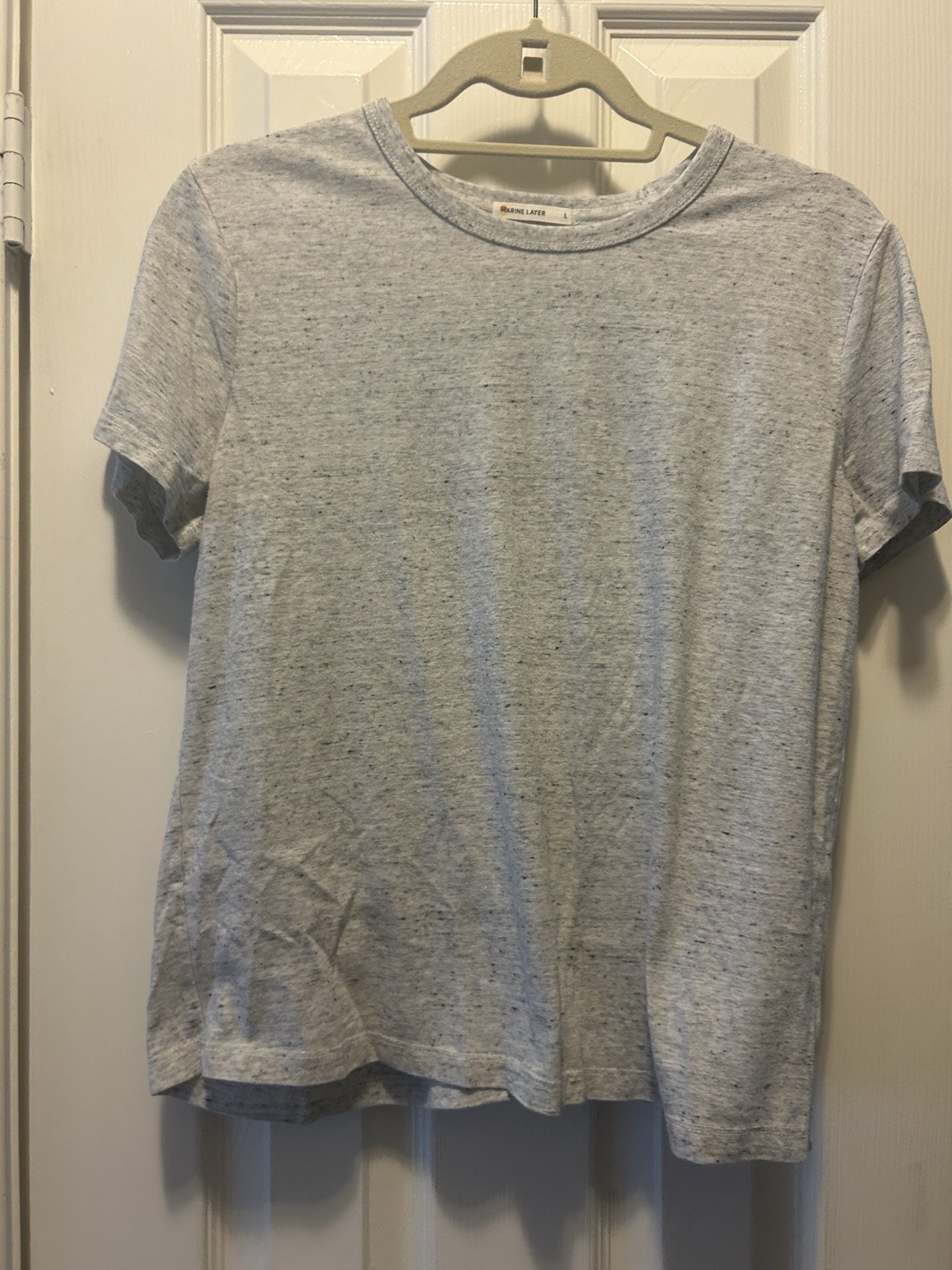 Marine Layer Trie and True CrewWomen’s Lot Solid Gray/White XS/L