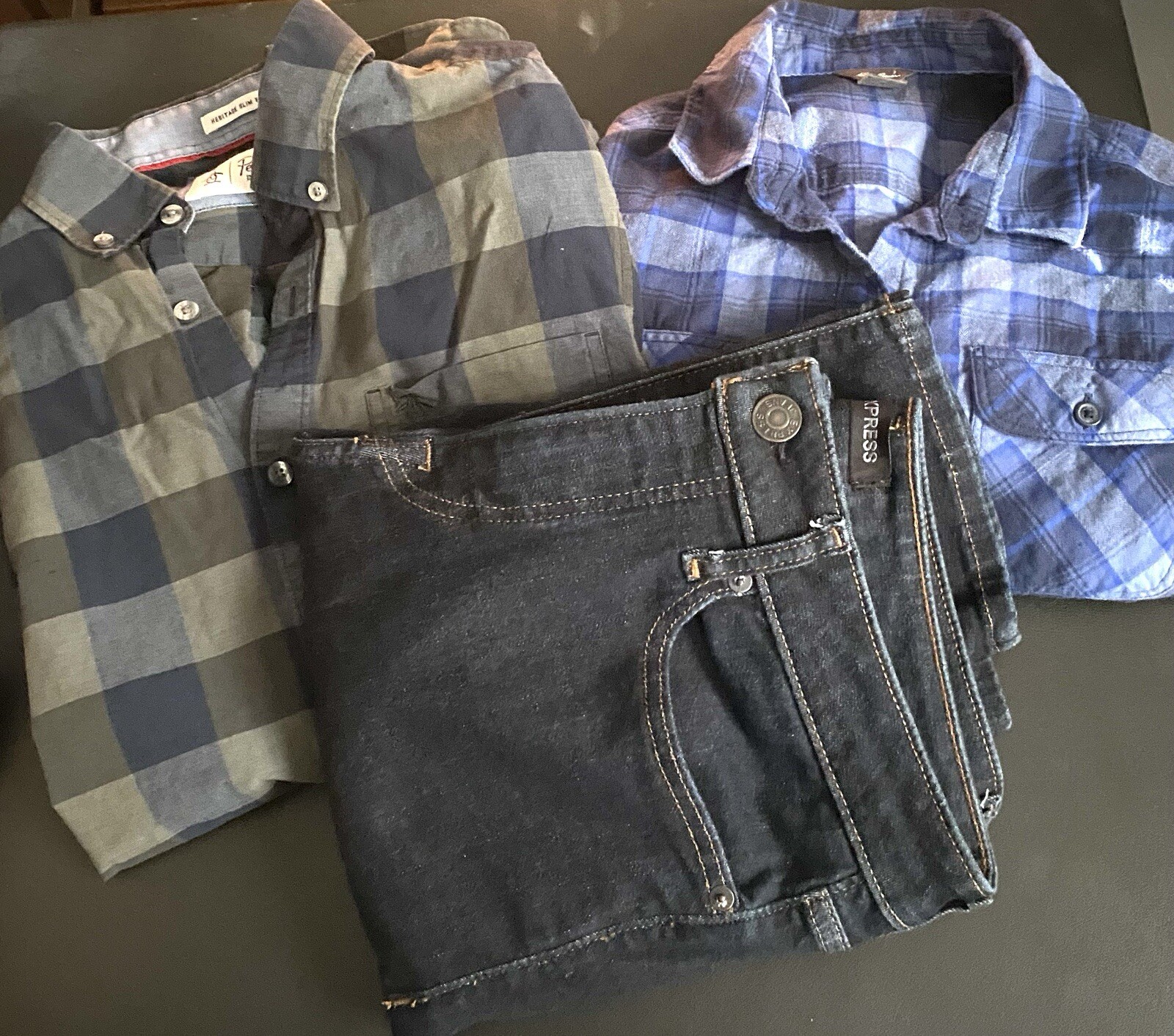 Men’s/Teen Small Lot Of 4. Eddie Bauer, Express, & Penguin. EUC.