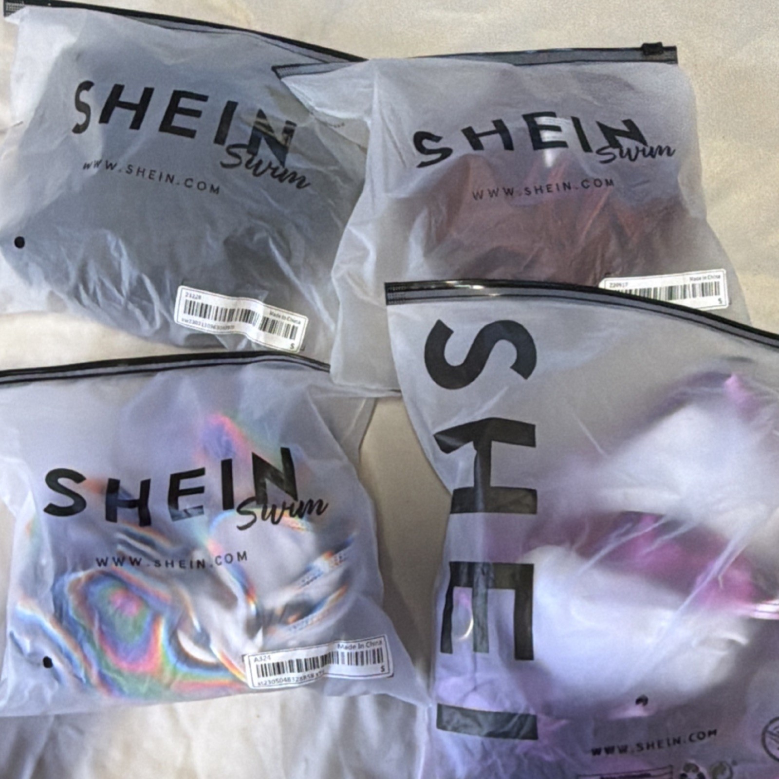 SheIn Swimwear & Lingerie Lot Size S Multicolor Abstract Solid Polyester