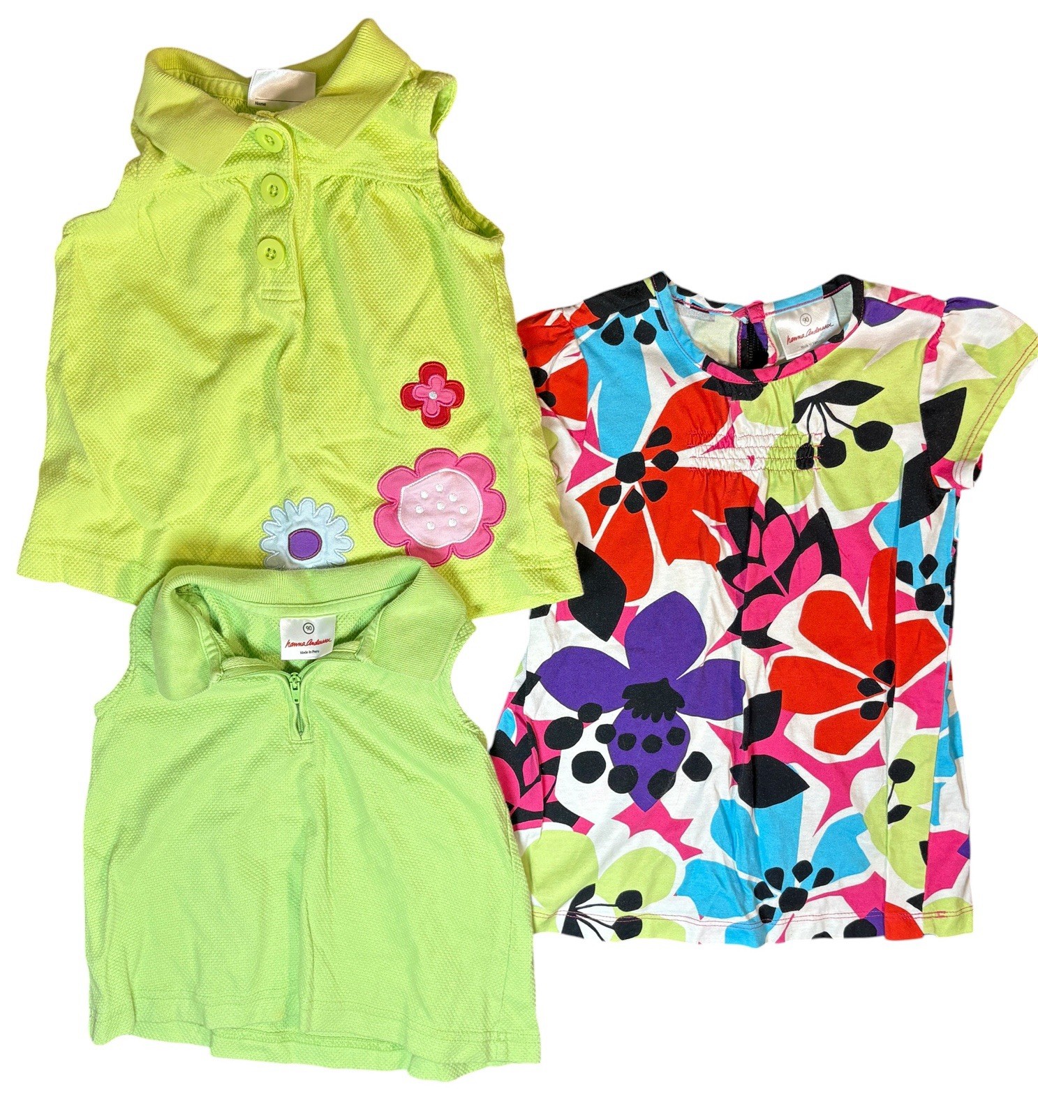 Hanna Andersson Baby Girl Clothing Lot Size 90 3 Cotton Tops Green Floral