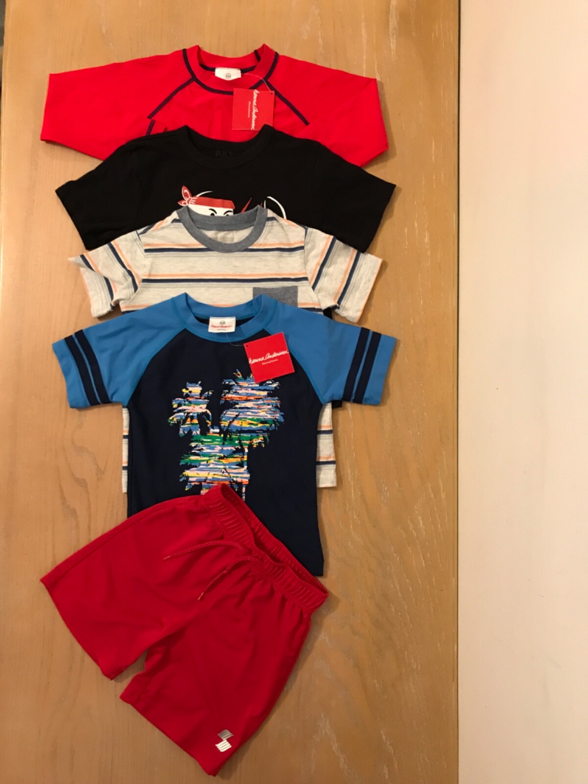 Hanna Andersson, Oshkosh, & Others Boys Summer Clothing Lot of 5 (2 New) Size 4