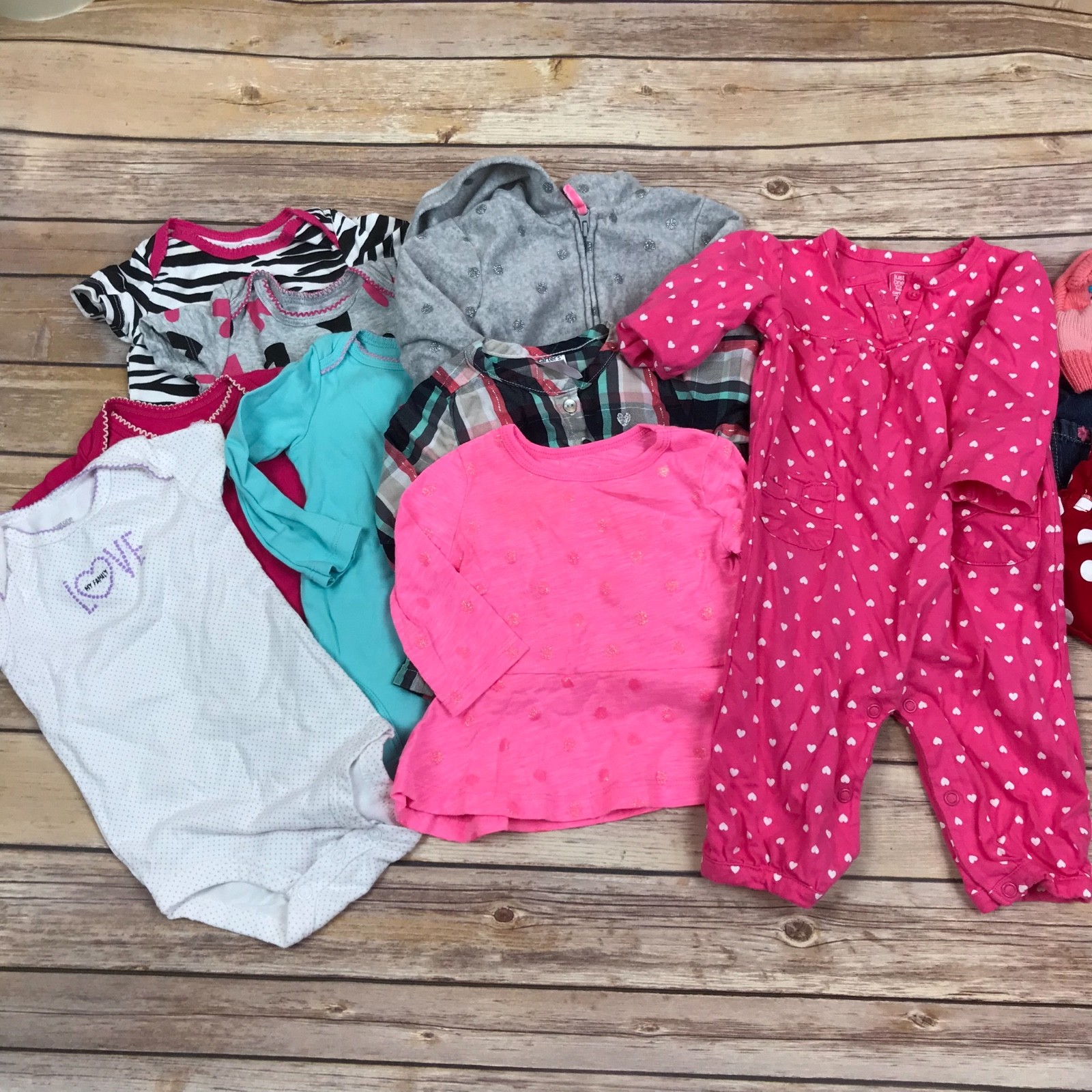 Koala Baby Carters Baby Girl 6M Lot of 12 Pieces Bodysuit Top Skirts One Piece