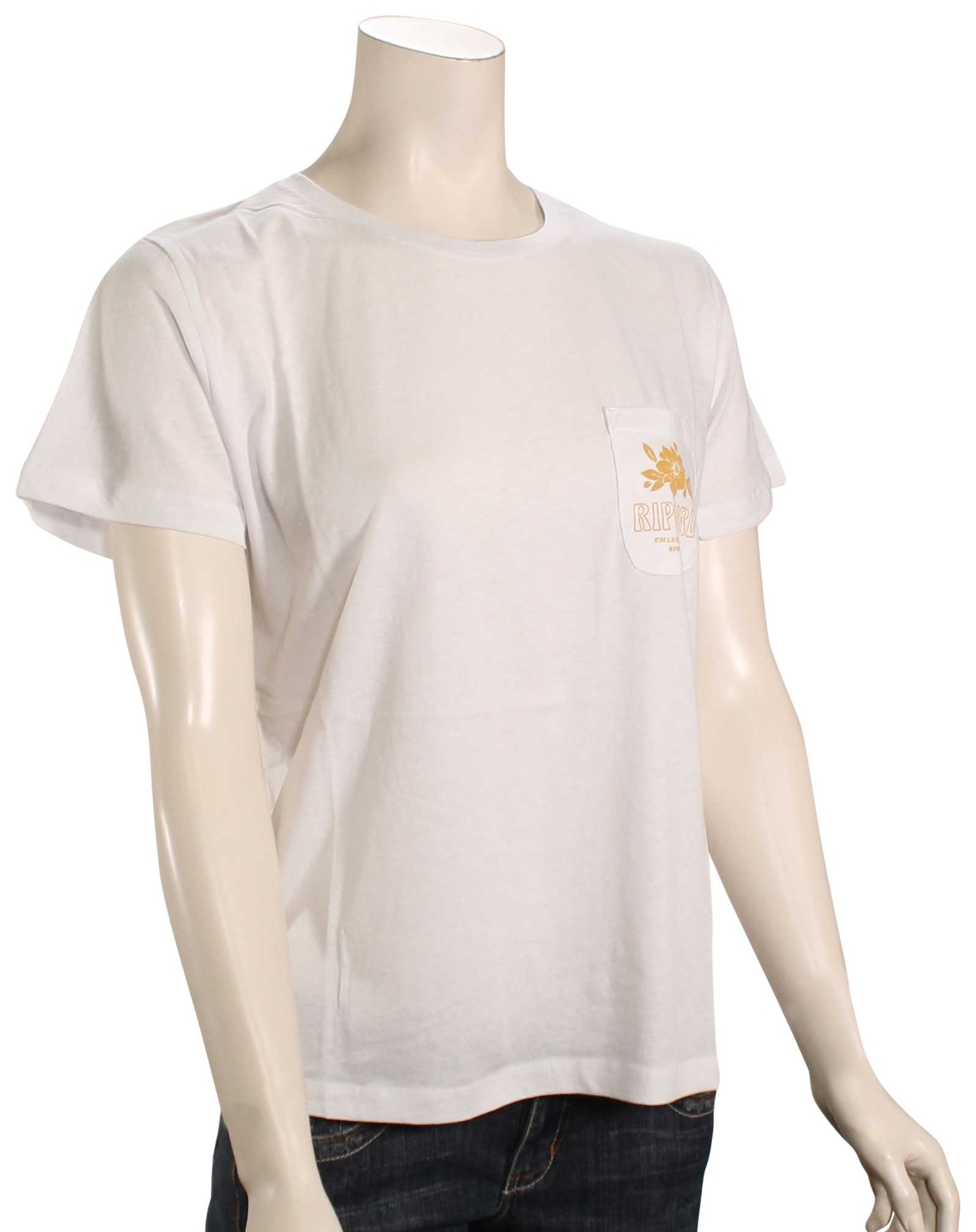Rip Curl Azalea Pocket T-Shirt – Optical White – New