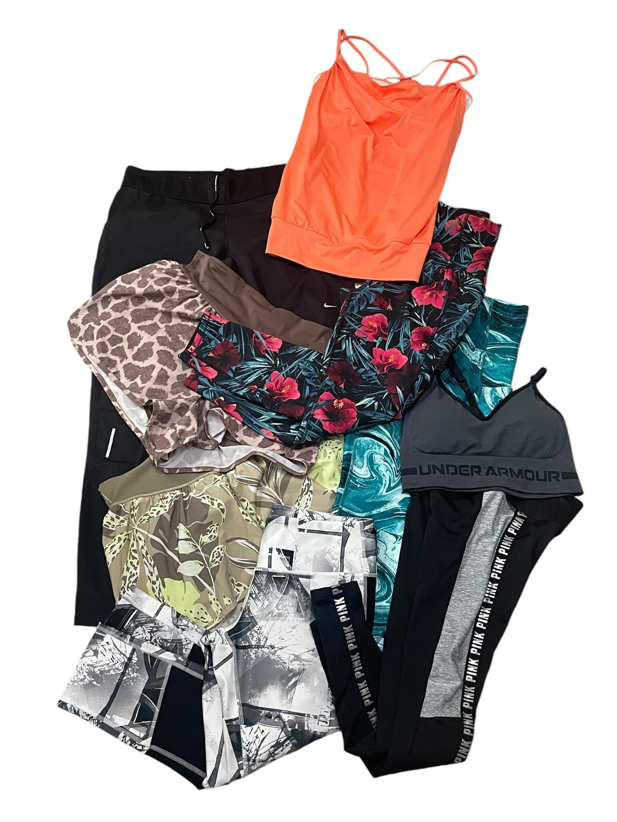 10PC Women&rsquo;s XS Clothing Athletic Gym Athleisure Wholesale Lot Bundle Resale