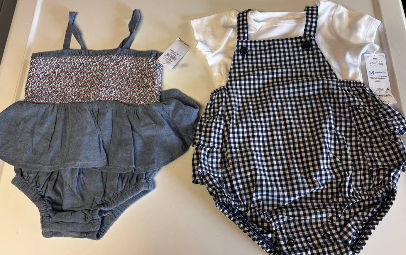 New Lot Of Baby Girl 6-9-12 Months Outfits Kate Quinn Old Navy Carters Bubble